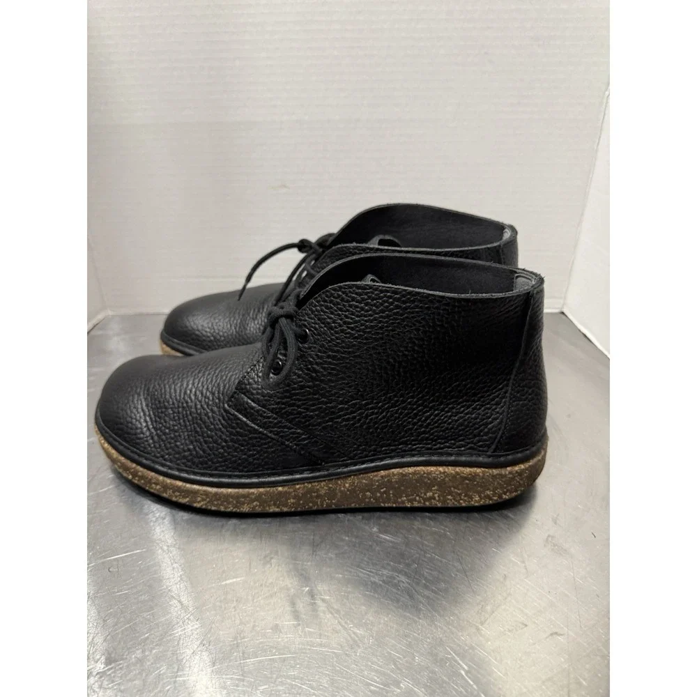 Birkenstock Milton NL Black Pebbled Leather Chukka Boots EU 45 US 12 Portugal